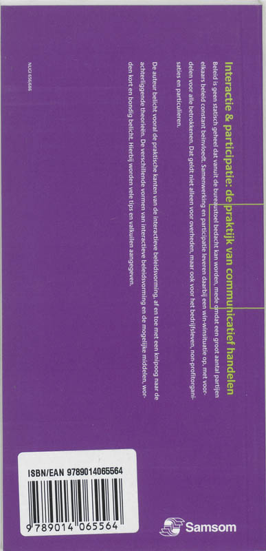 Achterkant van 17 Interactie & participatie