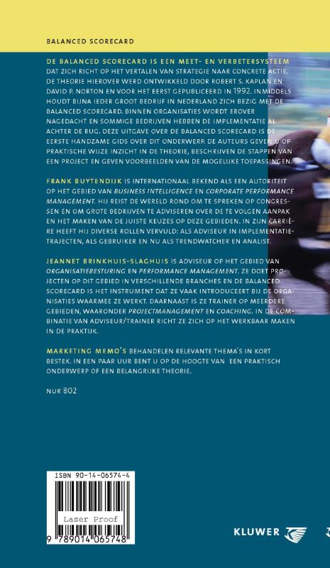 Achterkant van Balanced scorecard