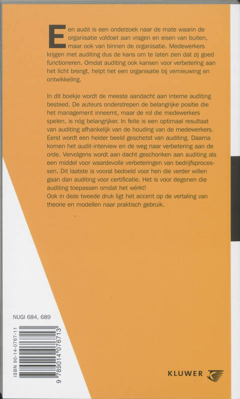 Achterkant van Auditing omdat het werkt