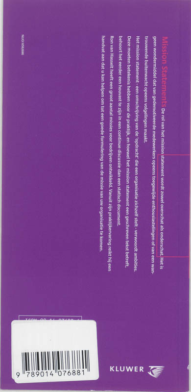 Achterkant van Mission Statements