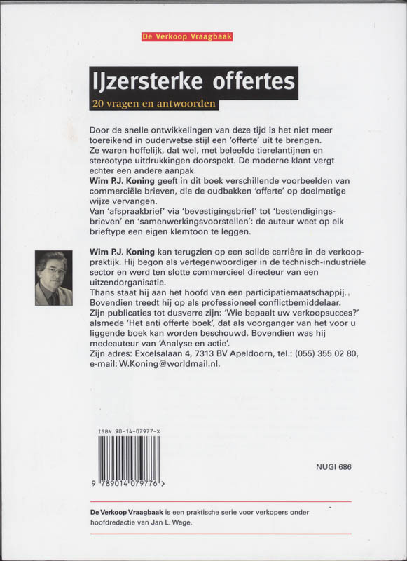 Achterkant van IJzersterke offertes