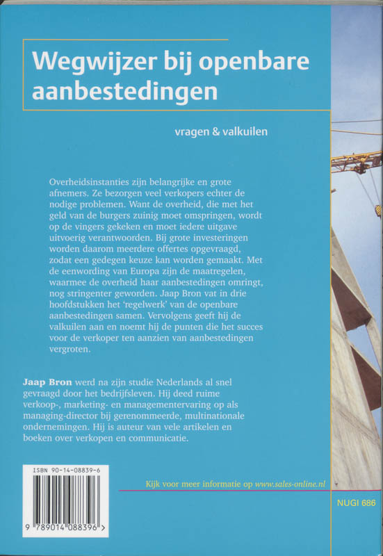 Achterkant van Wegwijzer bij openbare aanbestedingen