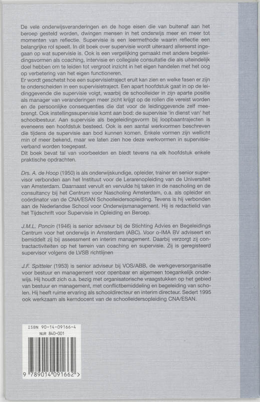 Achterkant van Supervisie