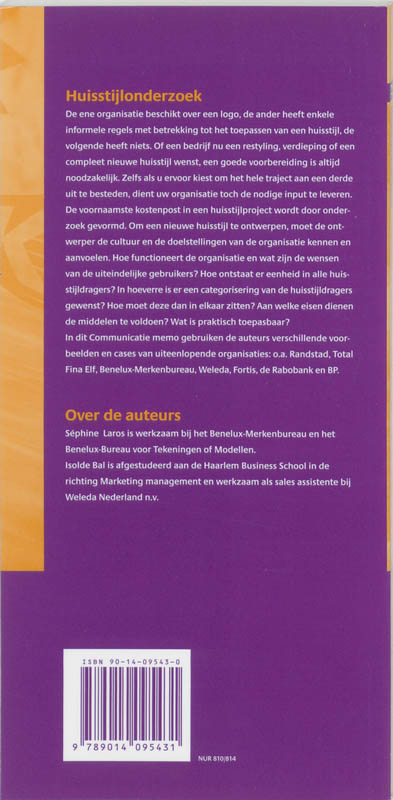 Achterkant van Huisstijlonderzoek