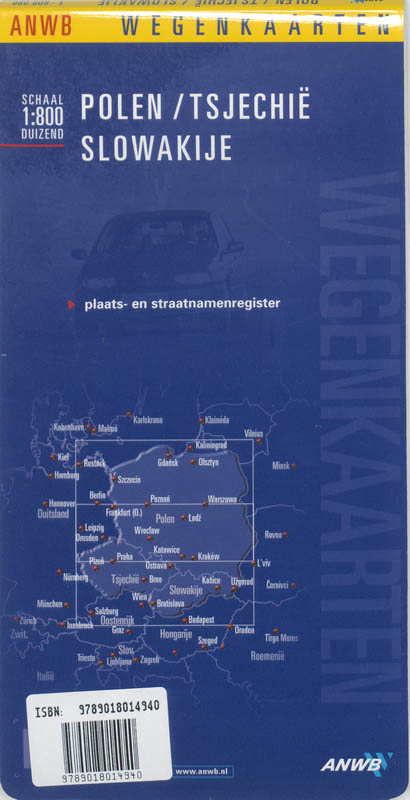 Achterkant van Polen Tsjechië Slowakije