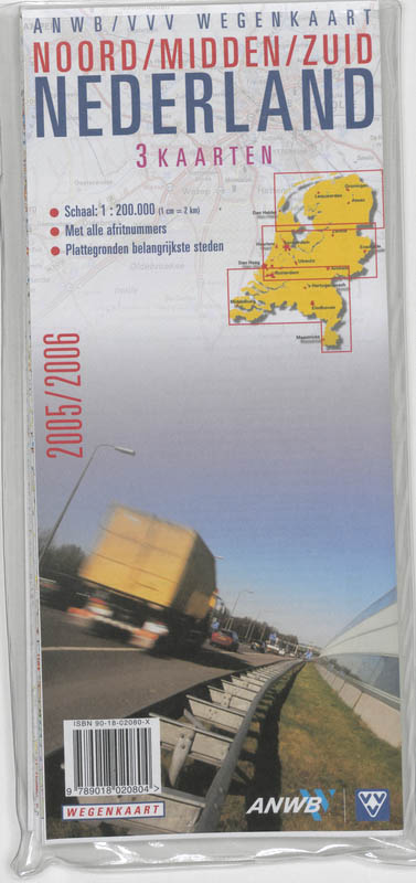Achterkant van Nederland Noord ; Midden ; Zuid set 2005-2006