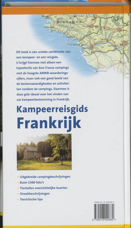 Achterkant van Kampeergreisgids Frankrijk
