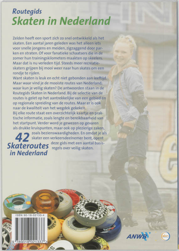 Achterkant van Inline Skating in Nederland
