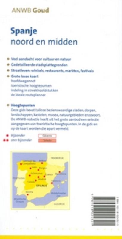 Achterkant van Spanje Noord-en Midden