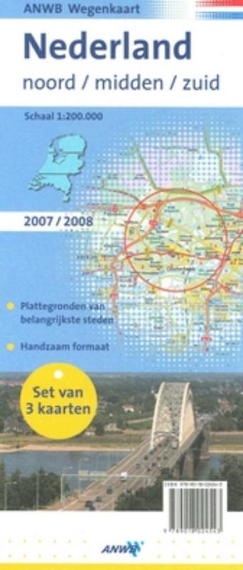 Achterkant van Nederland Noord, Midden, Zuid set