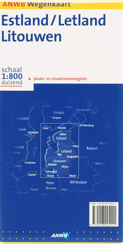 Achterkant van Estland, Letland, Litouwen