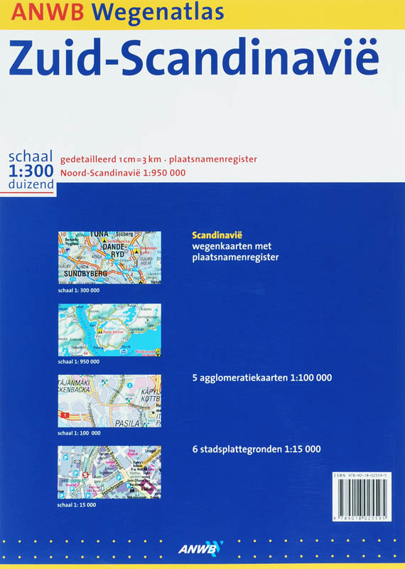 Achterkant van Zuid-Scandinavië Noord-Scandinavië