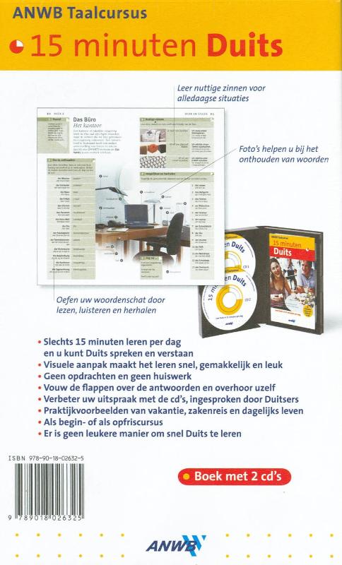 Achterkant van 15 minuten Duits