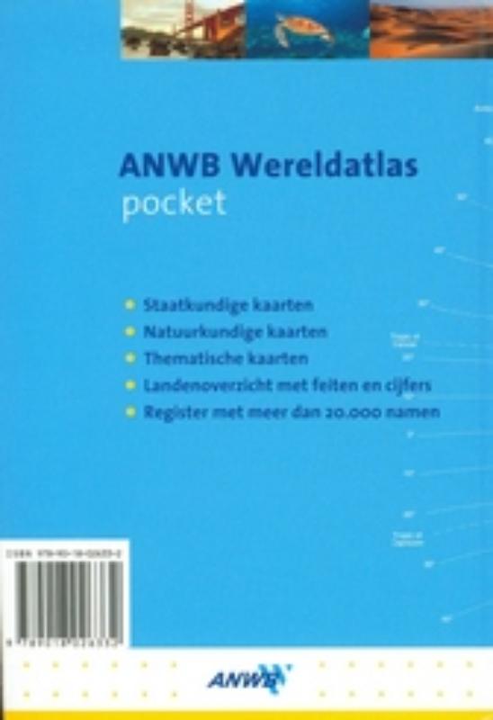 Achterkant van ANWB Wereldatlas pocket