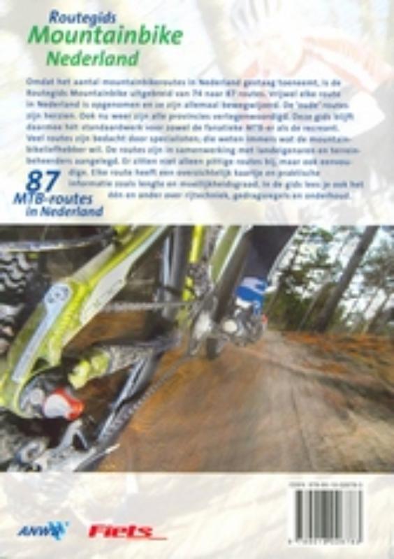 Achterkant van Routegids mountainbike Nederland