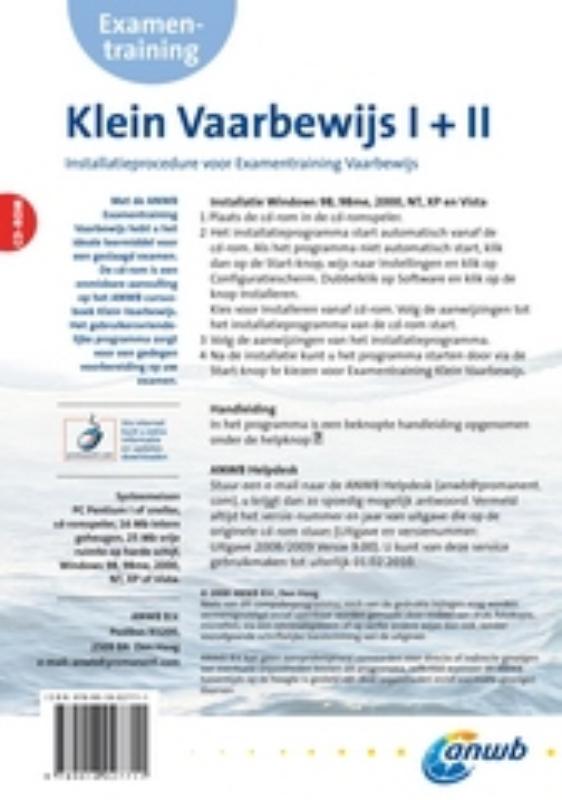 Achterkant van Examentraining Klein Vaarbewijs 1+2