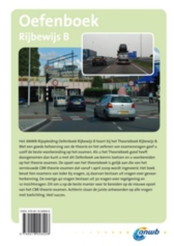 Achterkant van Oefenboek Rijbewijs B