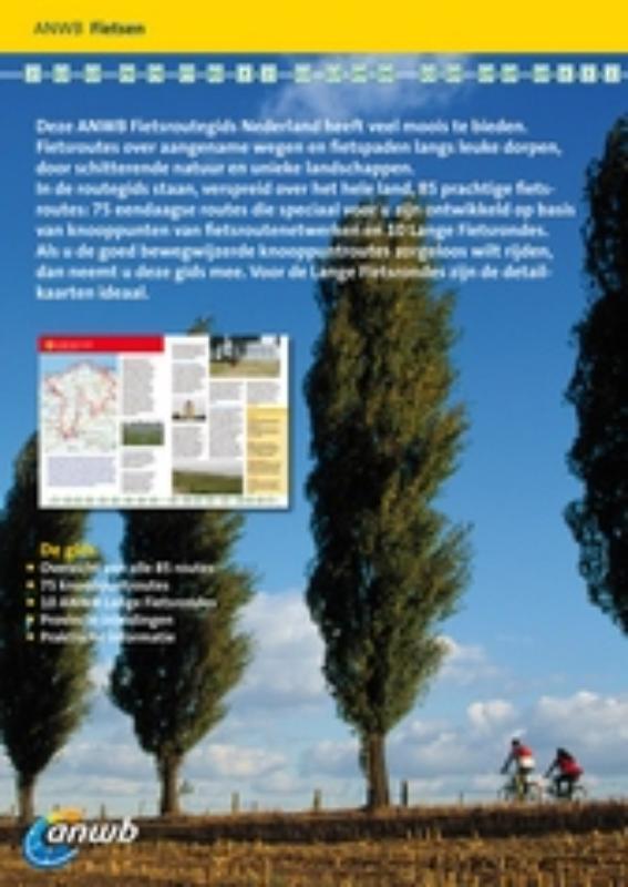Achterkant van ANWB fietsroutebox Nederland
