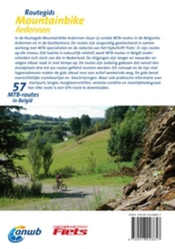 Achterkant van Routegids mountainbike Ardennen