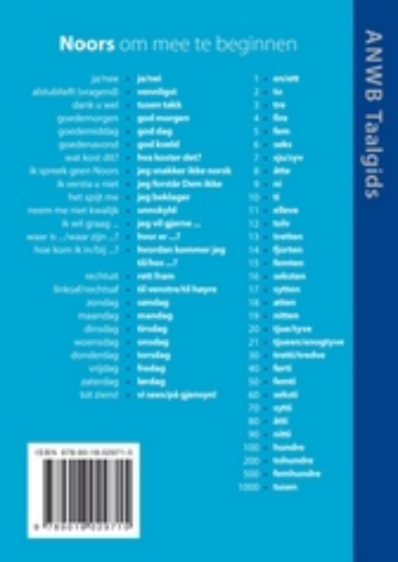 Achterkant van Noors