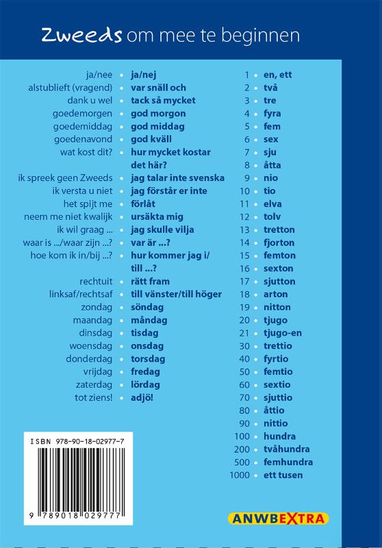 Achterkant van Zweeds