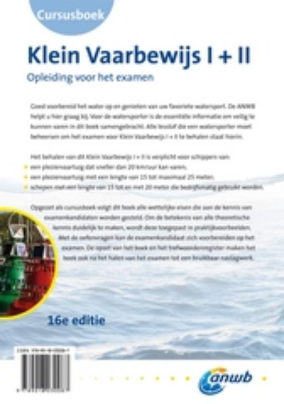 Achterkant van Cursusboek Klein Vaarbewijs I + II