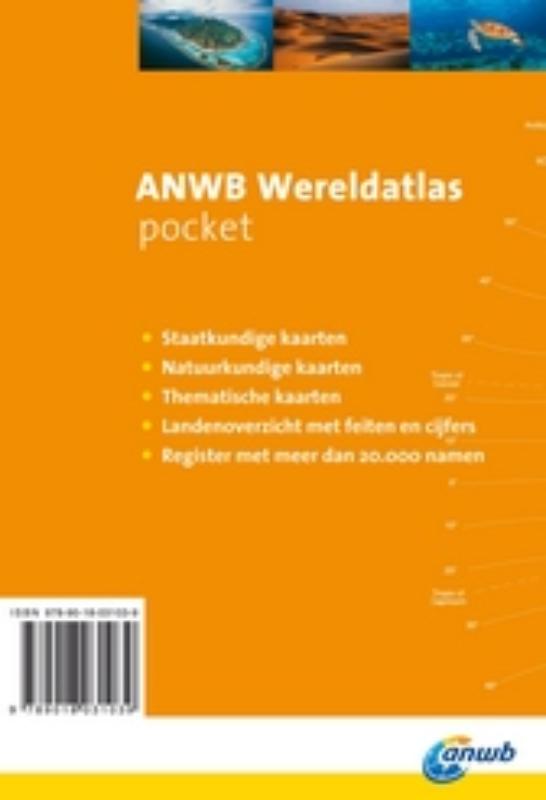 Achterkant van ANWB wereldatlas