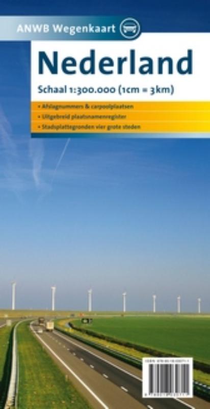 Achterkant van Displaydoos Wegenkaart Nederland 10 ex. gevuld