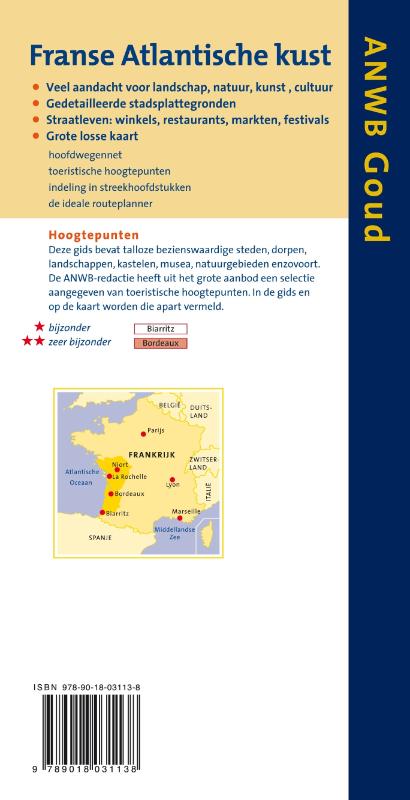 Achterkant van Franse Atlantische kust