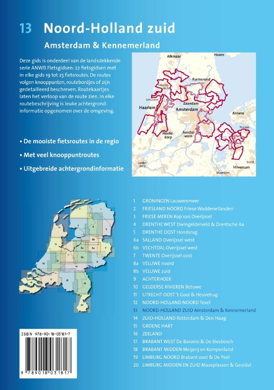 Achterkant van Noord-Holland Zuid: Amsterdam & Kennemerland