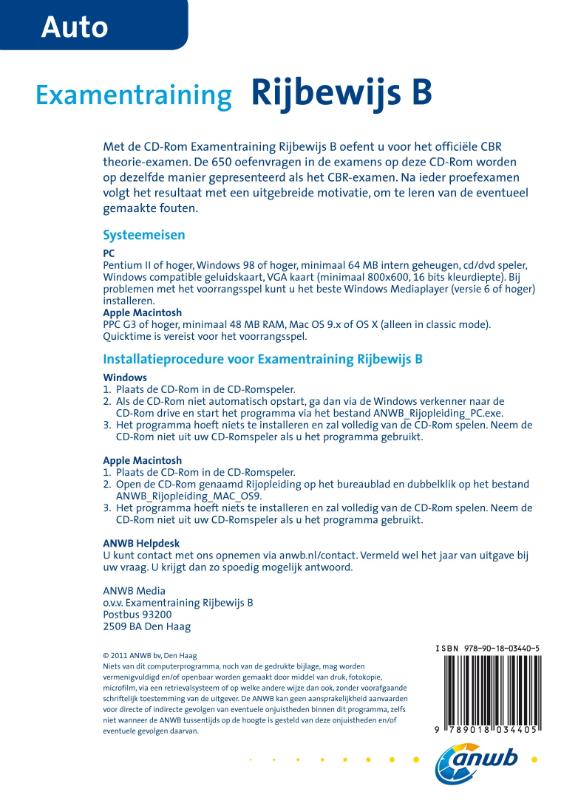 Achterkant van Examentraining