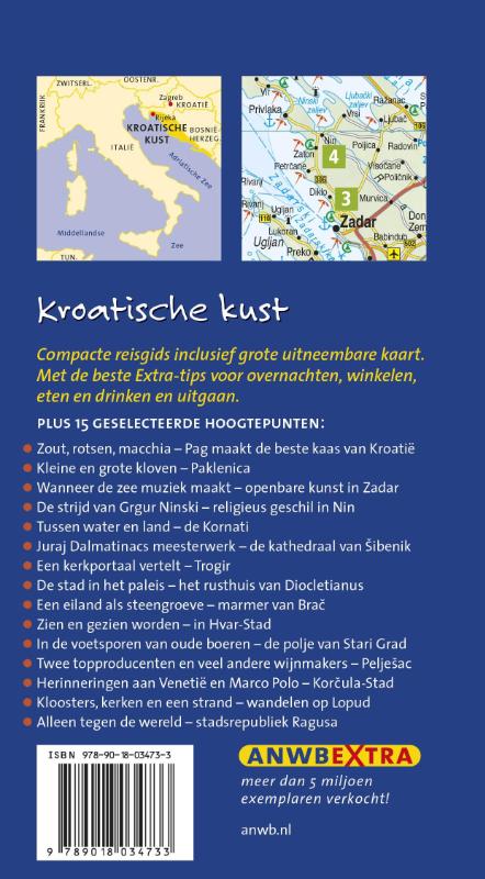 Achterkant van Kroatische kust