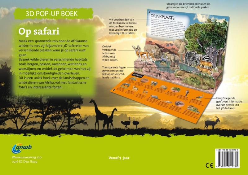 Achterkant van Op safari