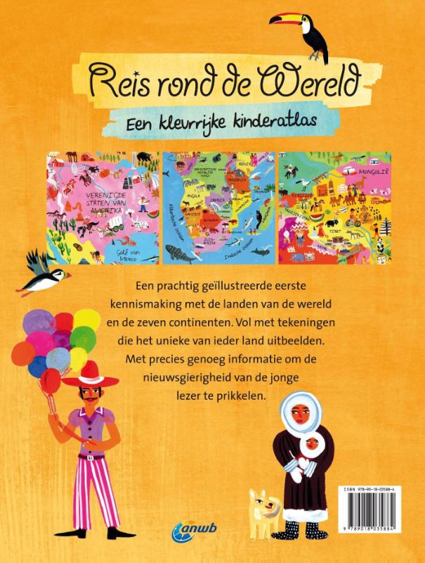 Achterkant van Reis rond de wereld