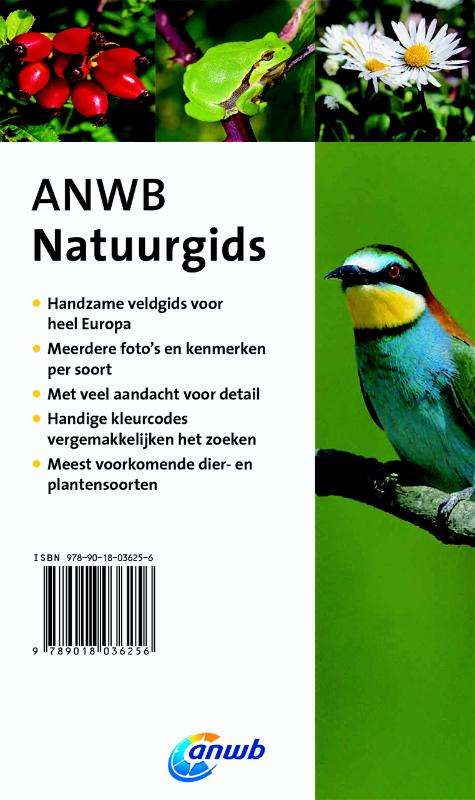 Achterkant van ANWB natuurgids