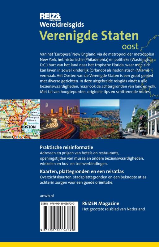 Achterkant van Verenigde Staten Oost