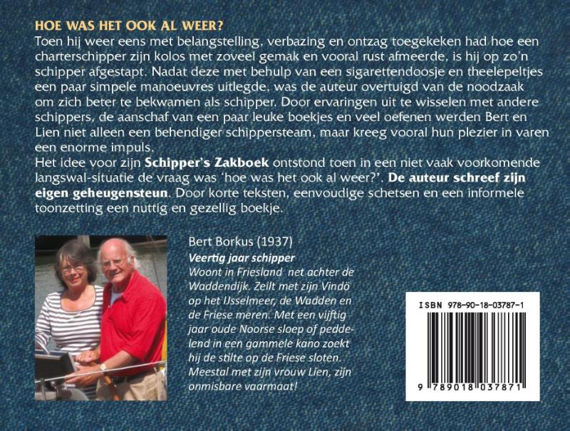 Achterkant van Schipper's zakboek