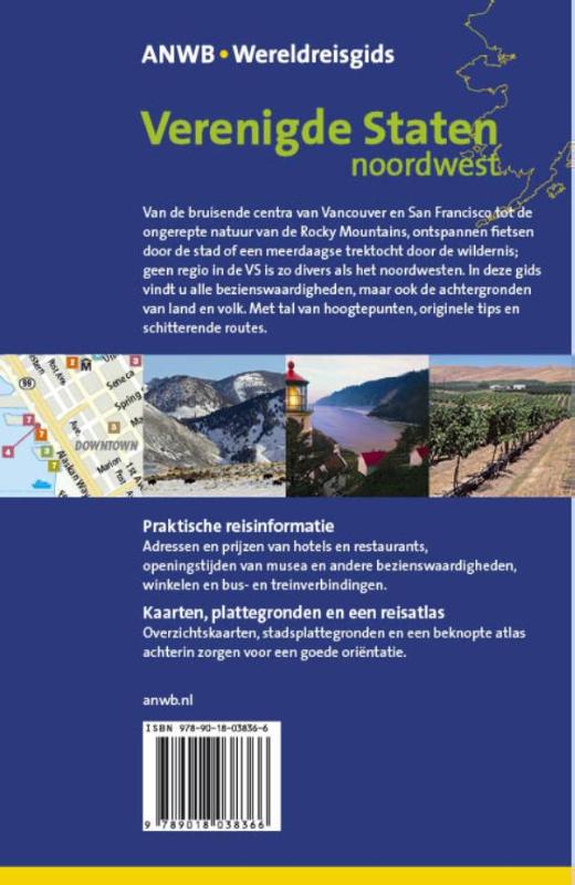 Achterkant van Verenigde Staten NoordWest
