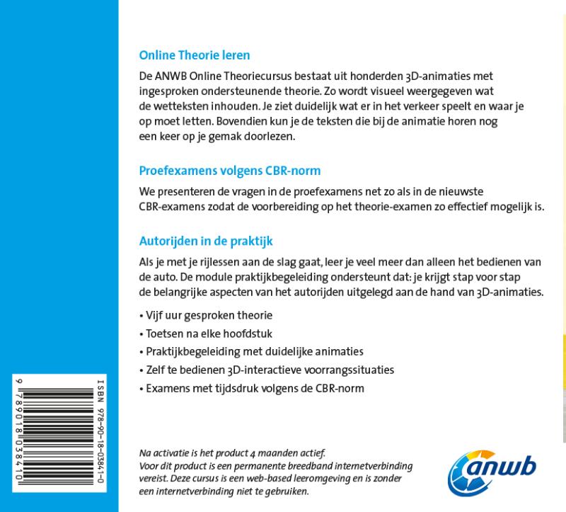 Achterkant van Onlinecursus rijbewijs B