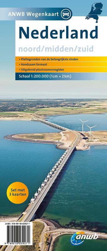 Achterkant van Nederland Noord, Midden, Zuid set