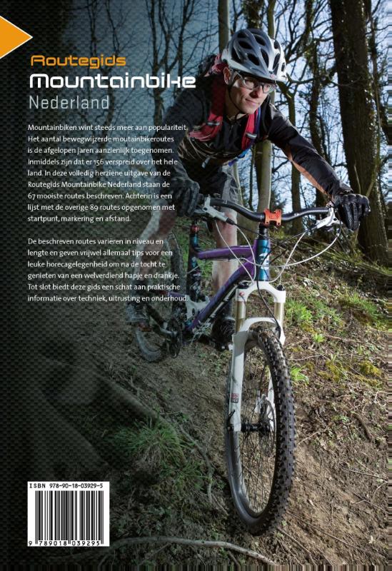 Achterkant van Routegids mountainbike Nederland