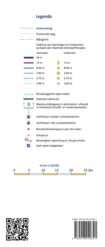 Achterkant van Waterkaart Nederland