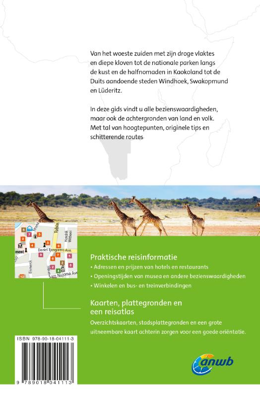 Achterkant van Namibië