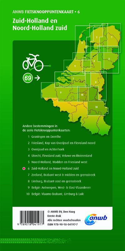 Achterkant van Zuid-Holland en Noord-Holland zuid 1:100.000