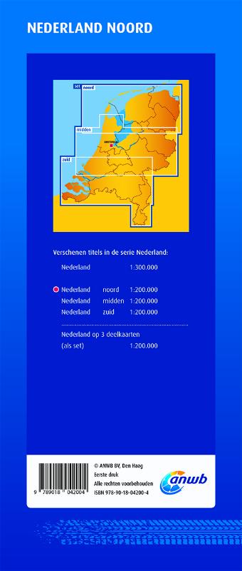Achterkant van Nederland noord 1:200000