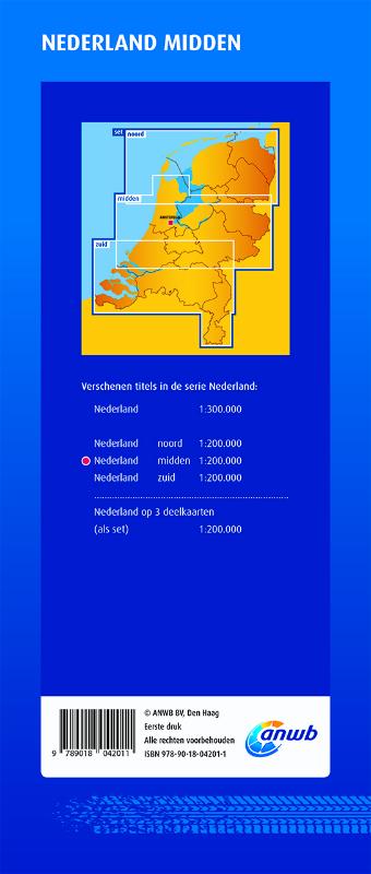 Achterkant van Nederland midden 1:200000