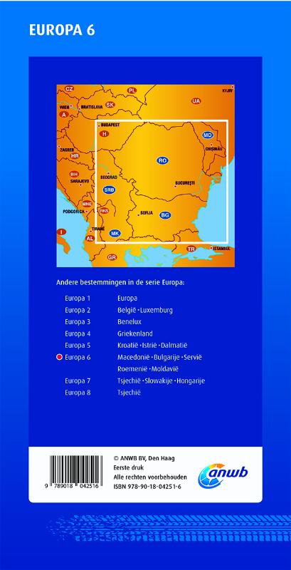 Achterkant van Macedonie-Bulgarije-Servië-Roemenië-Moldavië