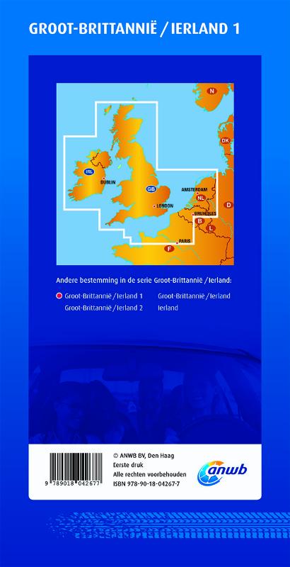 Achterkant van Wegenkaart 1. Groot-Brittannië/Ierland
