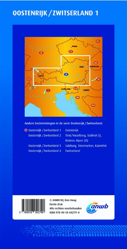 Achterkant van Wegenkaart 1. Oostenrijk