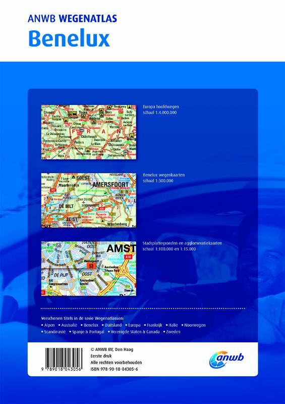 Achterkant van Wegenatlas Benelux